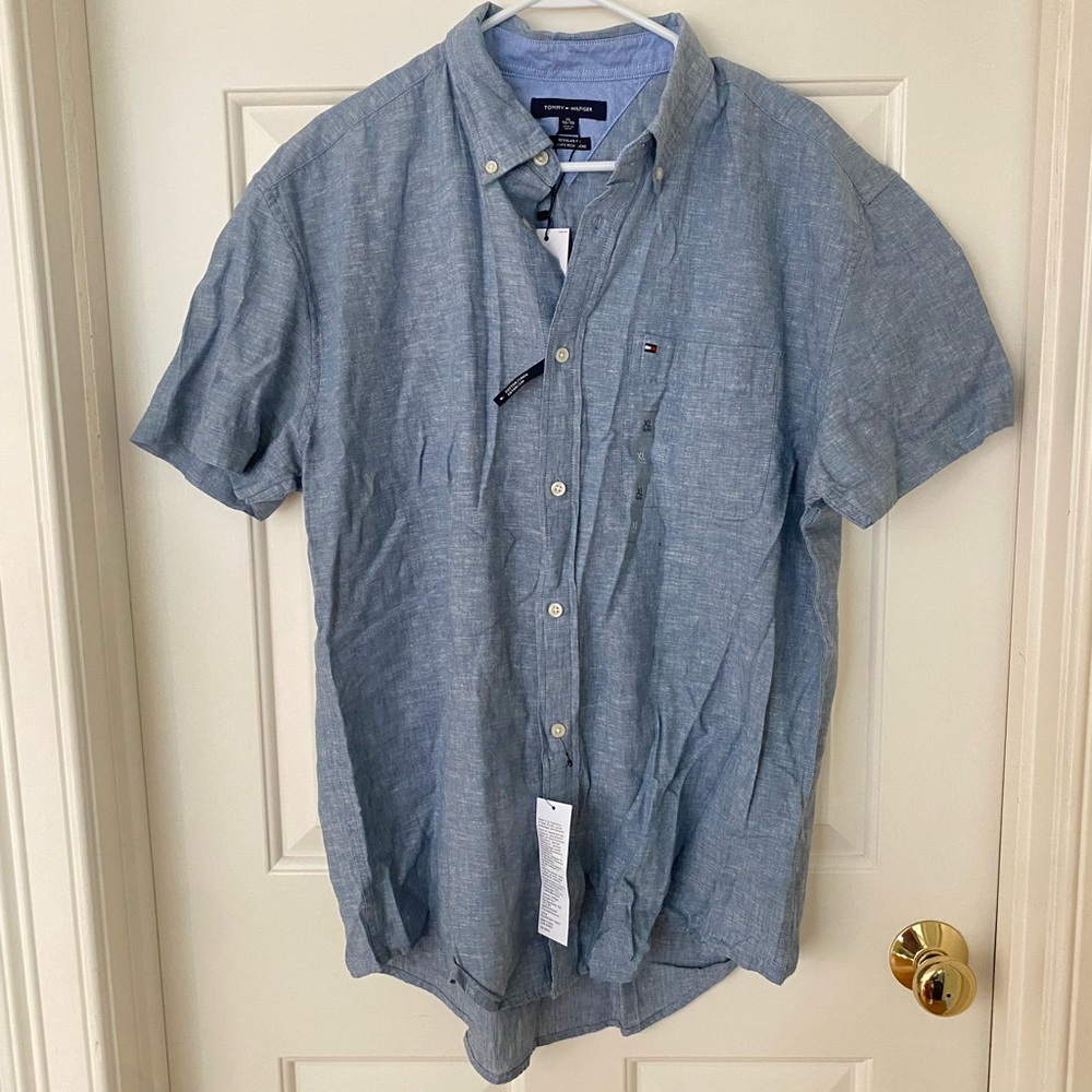 NWT Tommy Hilfiger Short Sleeve Button Down